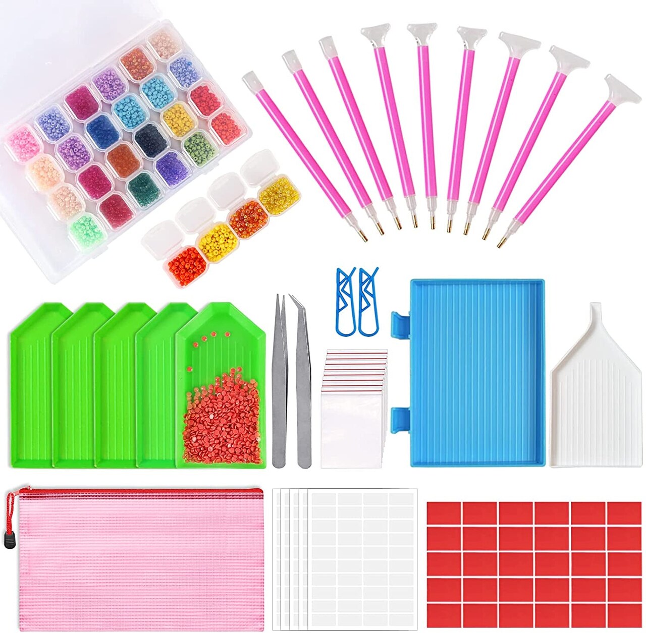 117Pcs 5D DIY Diamond Painting Tools and Accessories Kits with Diamond  Embroidery Box and Multiple Sizes Painting Pens for Adults to Make Art  Craft